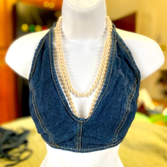 One piece bikini bra | halter neck bikini bra top | beach wear | New Jeans - Picture 1 of 11